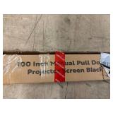 100" Manual Pull Down Projector Screen