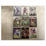 Lot of 9 Vikings Football Cards