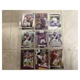 Lot of 9 Vikings Football Cards
