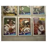 Lot of 18 Vikings Football Cards