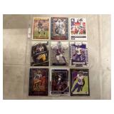 Lot of 9 Vikings Football Cards
