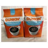 2 Bags of Dunkin French Vanilla Ground Coffee