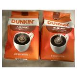 2 Bags of Dunkin Hazelnut Ground Coffee