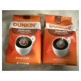 2 Bags of Dunkin Hazelnut Ground Coffee