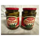 2 Jars of Gendey Zinger Baby Pickles