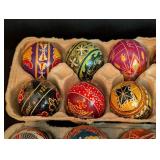 Collection of Colorful Hand Painted Ukrainian Eggs
