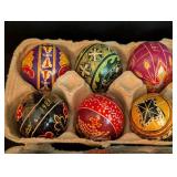 Collection of Colorful Hand Painted Ukrainian Eggs