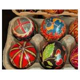 Collection of Colorful Hand Painted Ukrainian Eggs