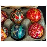 Collection of Colorful Hand Painted Ukrainian Eggs