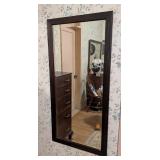 Vintage Mahogany Wood Wall Mirror