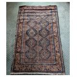 Vintage Handwoven Persian Rug with Geometric Patterns