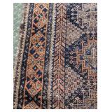 Vintage Handwoven Persian Rug with Geometric Patterns