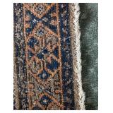 Vintage Handwoven Persian Rug with Geometric Patterns