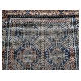 Vintage Handwoven Persian Rug with Geometric Patterns