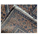 Vintage Handwoven Persian Rug with Geometric Patterns