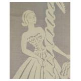 Beautiful Vintage Framed Napier Linen