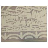 Beautiful Vintage Framed Napier Linen