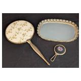 Vintage Hand Mirrors and Vanity Tray