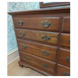 Vintage Ethan Allen Cherry Wood Mirrored Dresser