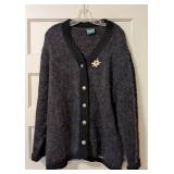 Geiger Grey Wool Cardigan