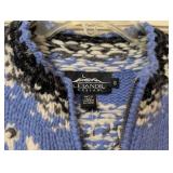 New Icelandic Blue Wool Cardigan