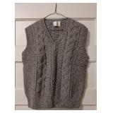Vintage Liffey Design Grey Wool Sweater Vest