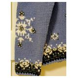 New Icelandic Blue Wool Cardigan