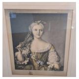 Beautifully Framed Portrait Prints of Madam Sophie and Victoire of France