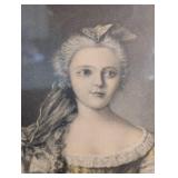Beautifully Framed Portrait Prints of Madam Sophie and Victoire of France