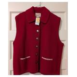 Woolrich Red Wool Vest Women