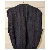 Vintage Pendleton Charcoal Wool Sweater Vest - Size XL