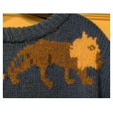 The Eagles Eye Hand Knit Wool Animal Vintage Sweater