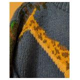 The Eagles Eye Hand Knit Wool Animal Vintage Sweater