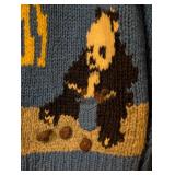 The Eagles Eye Hand Knit Wool Animal Vintage Sweater