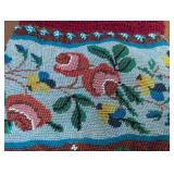 Antique Victorian Bag Glass Beaded Scenic & Floral Purse