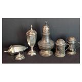 Assorted Vintage Solid Sterling Silver Salt and Pepper Shakers