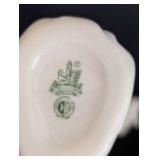 Belleek Porcelain Pitcher and Pig Figurine