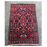 Vintage Red Wool Accent Rug