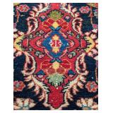 Vintage Red Wool Accent Rug