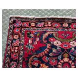 Vintage Red Wool Accent Rug