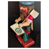 Numbered Paul Bunyan Blue Ox Steinbach Nutcracker / Ulbricht Paul Bunyan and Babe the Blue Ox