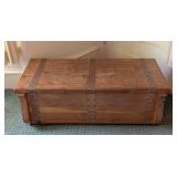 Large Vintage Wood Cedar Chest
