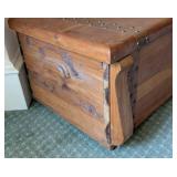 Large Vintage Wood Cedar Chest