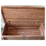 Large Vintage Wood Cedar Chest