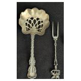 Vintage Sterling Silver Bon Bon/Candy Spoon | Louis XV 1891 Pattern by Whiting and Other Assorted Sterling Silver Spoons and Forks