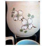 Vintage Pigeon Ford Pottery Pitcher and Mugs