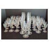 Vintage Crystal Wine Glass Set