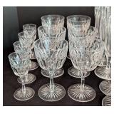 Vintage Crystal Wine Glass Set