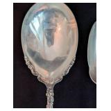 Pair of Large Sterling Silver Serving Spoons