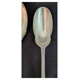 Pair of Large Sterling Silver Serving Spoons